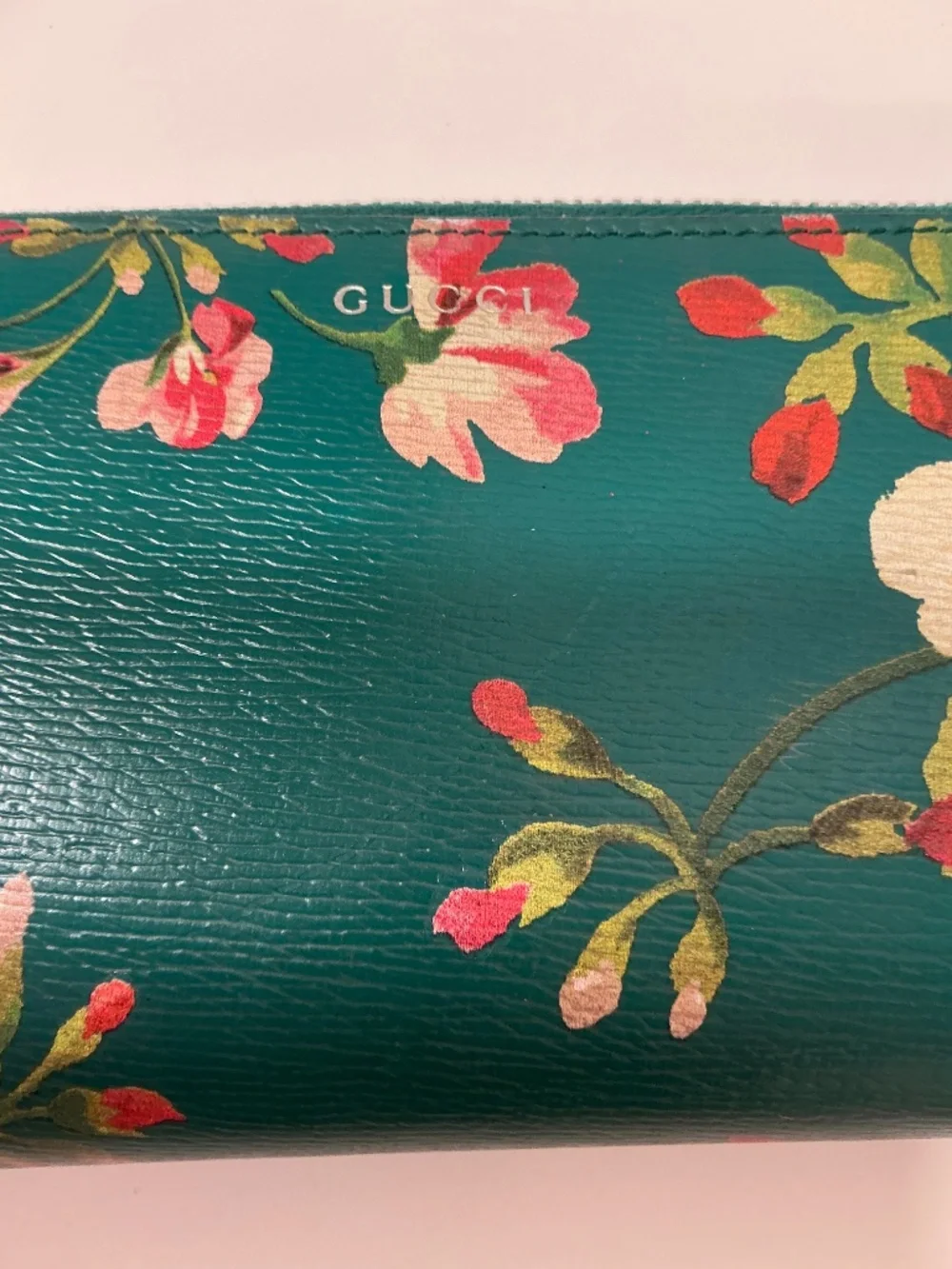 Gucci blooms green leather zippy wallet - Picture 3 of 11